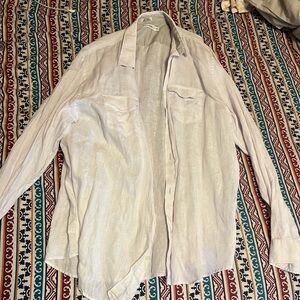 Calvin Klein White Button Down Shirt Soft Textured Fabric